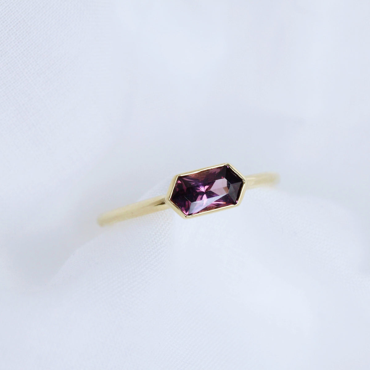 PURPLE HEX Spinel Ring