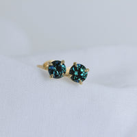 LIGHT sapphire stud earrings