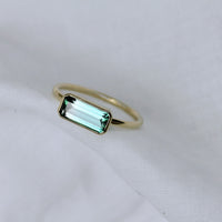 SEA FOAM Ombre Tourmaline Ring