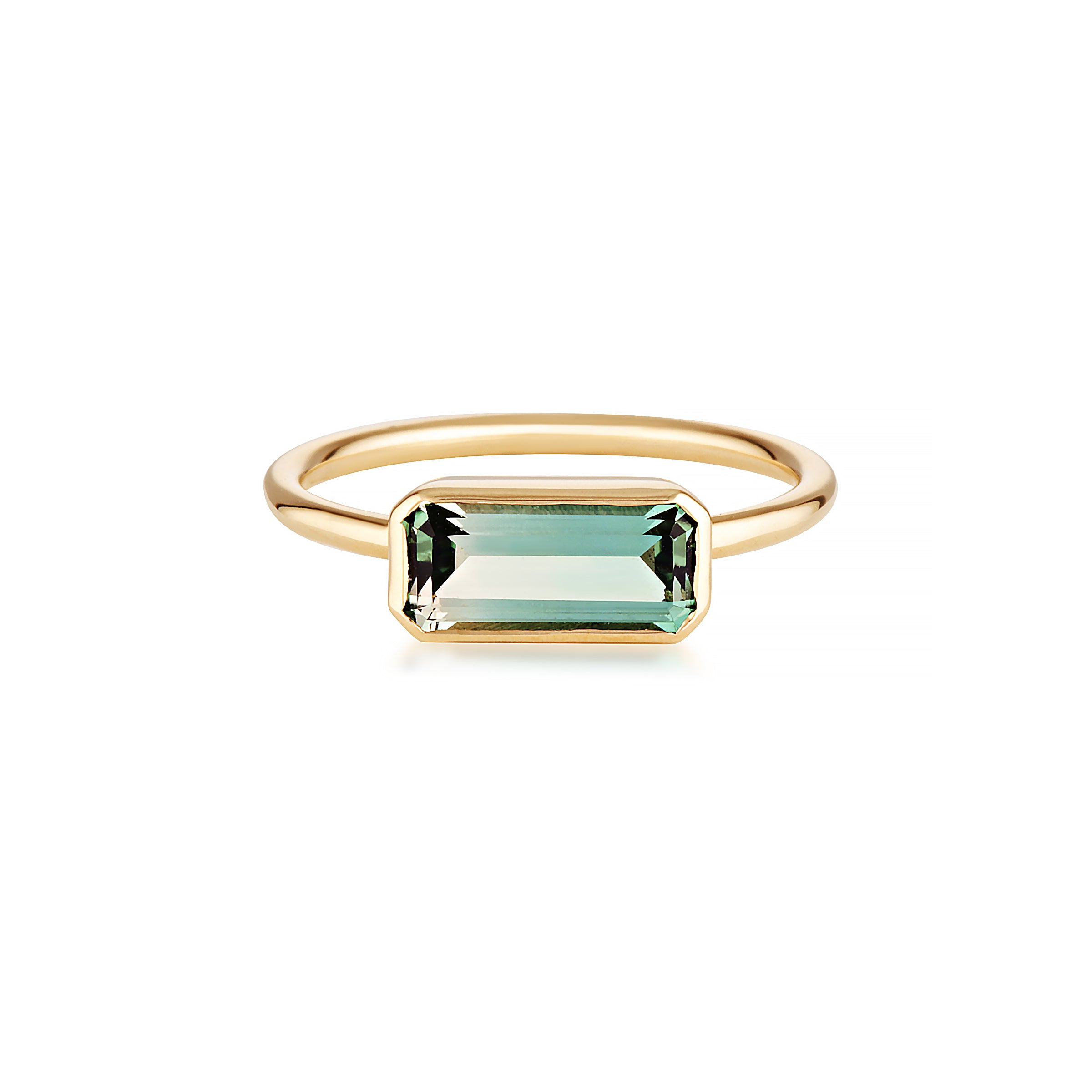 SEA FOAM Ombre Tourmaline Ring