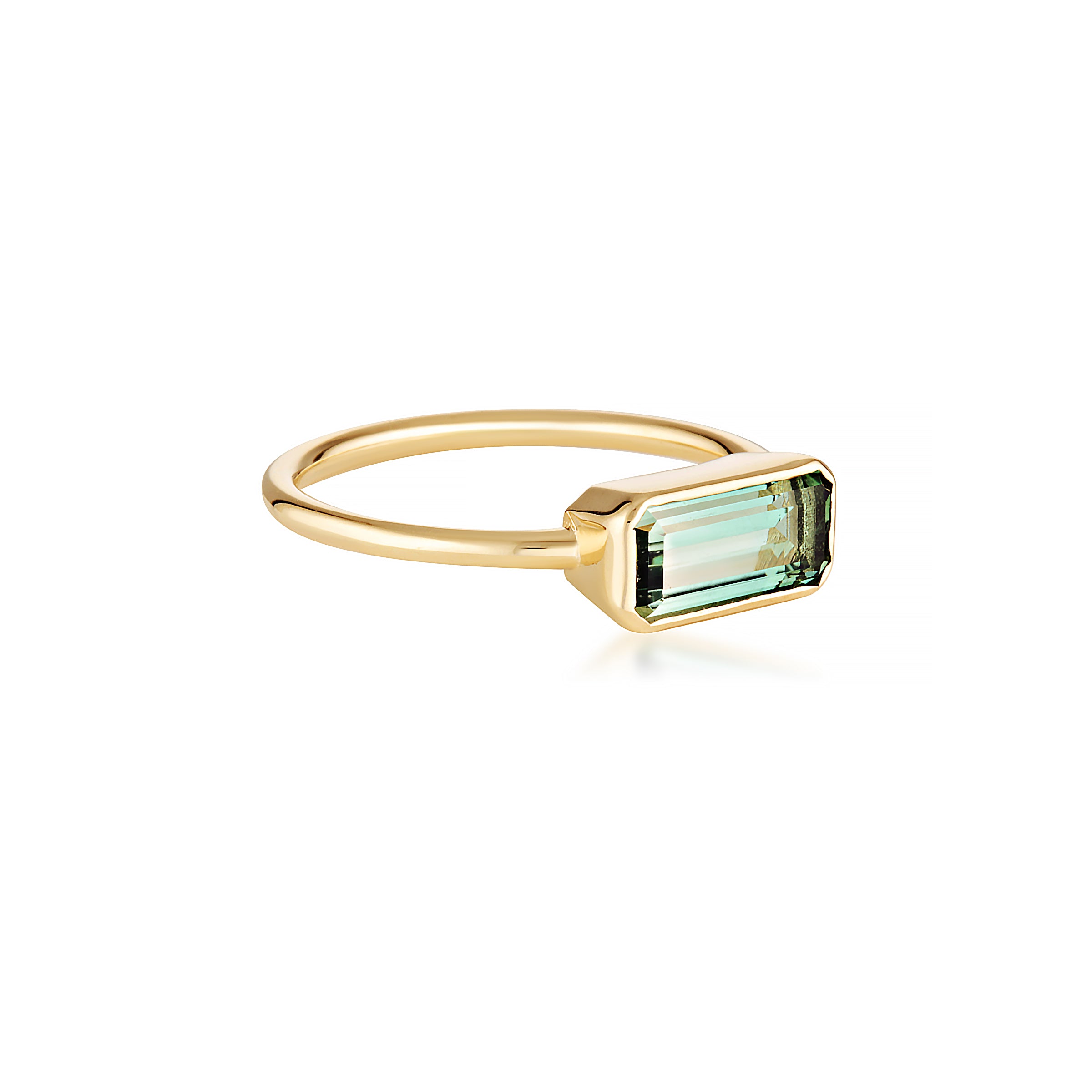 SEA FOAM Ombre Tourmaline Ring