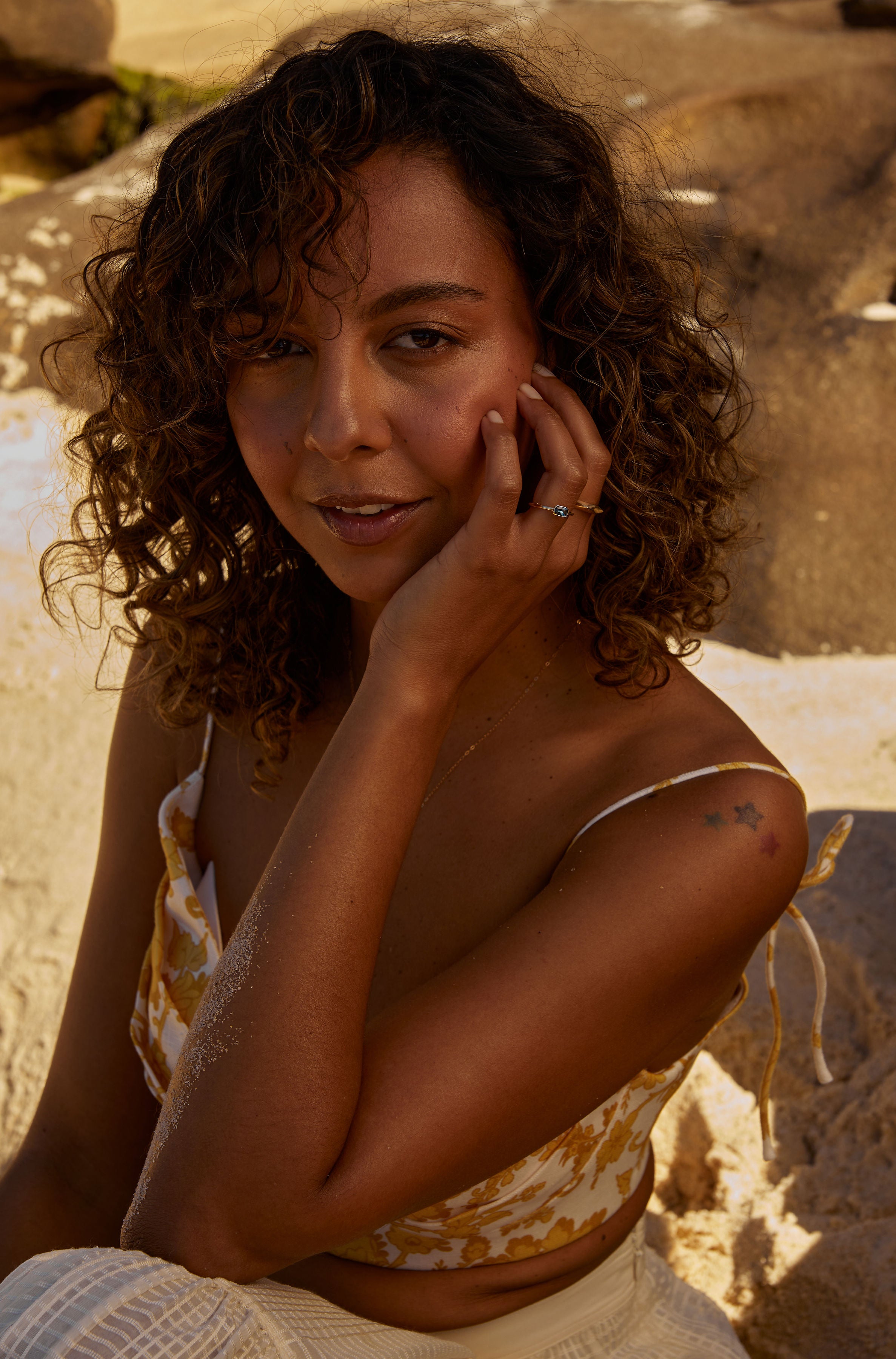 DENIM SEA spinel ring