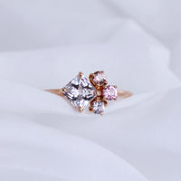 BLUSH DAWN cluster ring