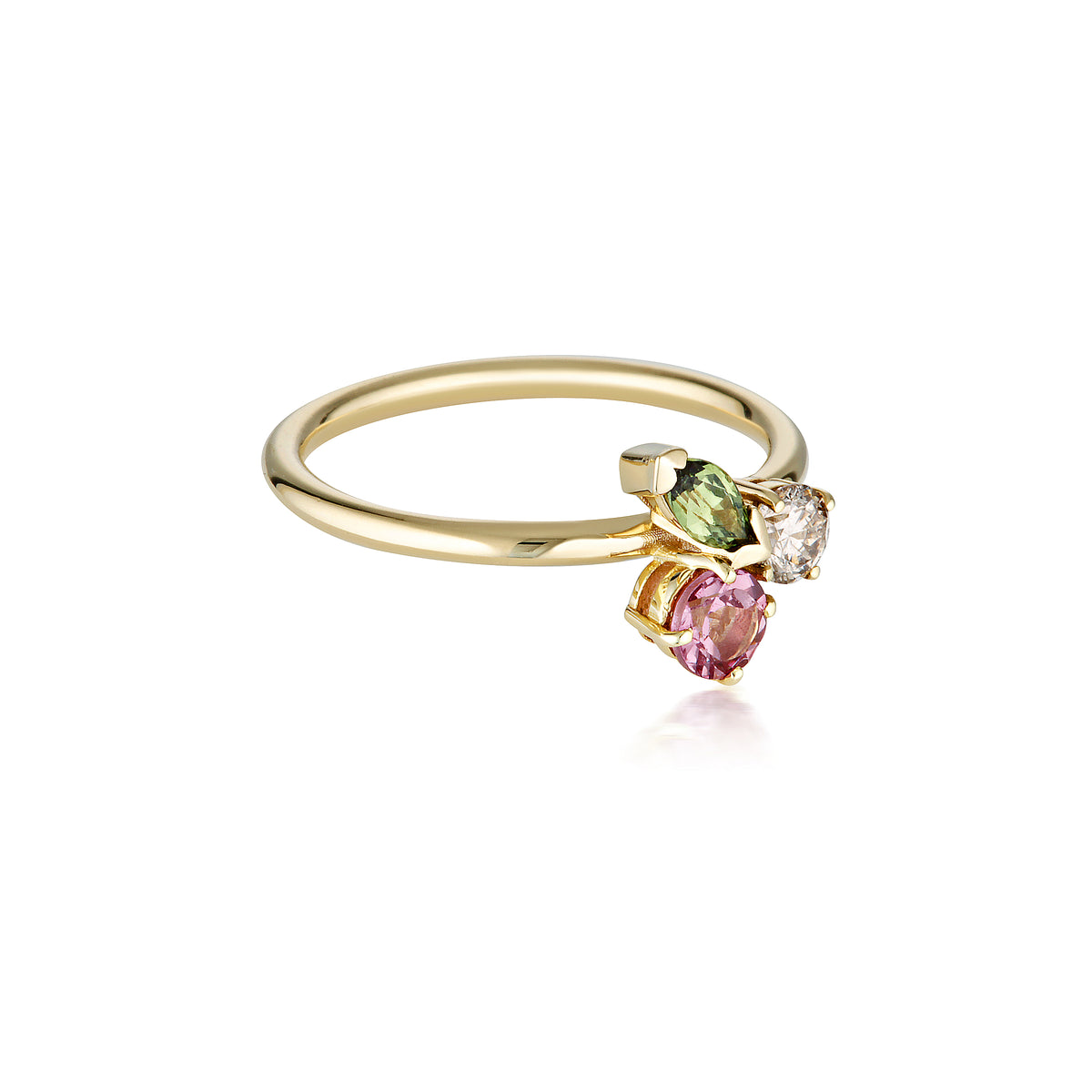 CHAMPAGNE CHERRY cluster ring