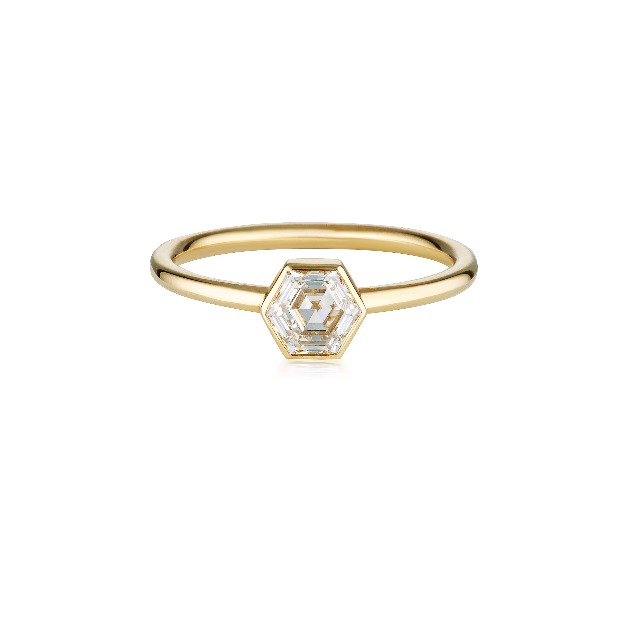HEXAGON SOLITAIRE diamond ring