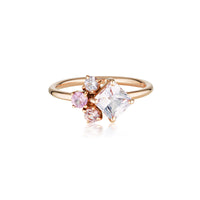 BLUSH DAWN cluster ring