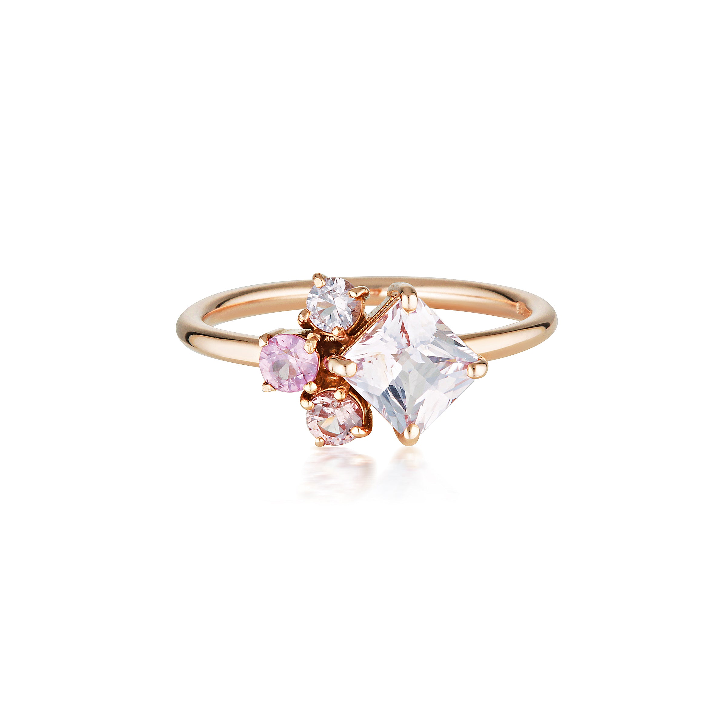 BLUSH DAWN cluster ring