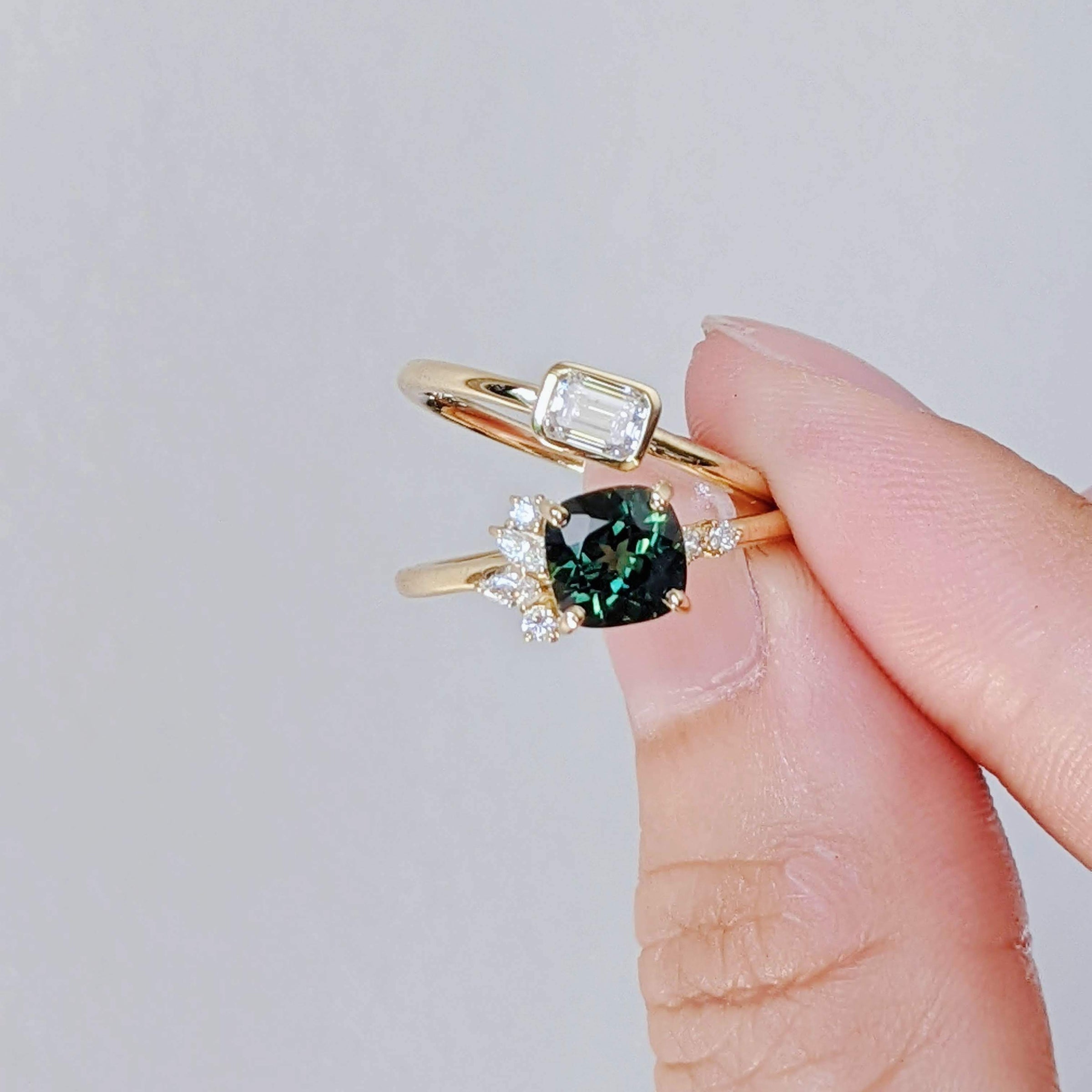 NIGHT FOREST sapphire ring