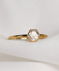 HEXAGON SOLITAIRE diamond ring