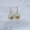 VIRIDIAN FEATHER sapphire earrings