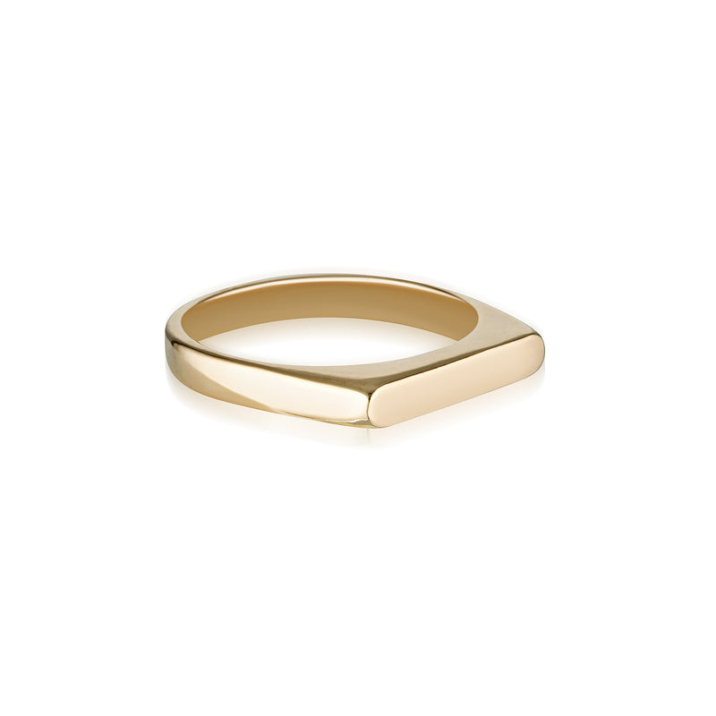 Gold Signet Ring 007 (super slim oval)