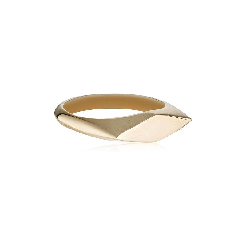 Gold Signet Ring 003 (wide diamond)
