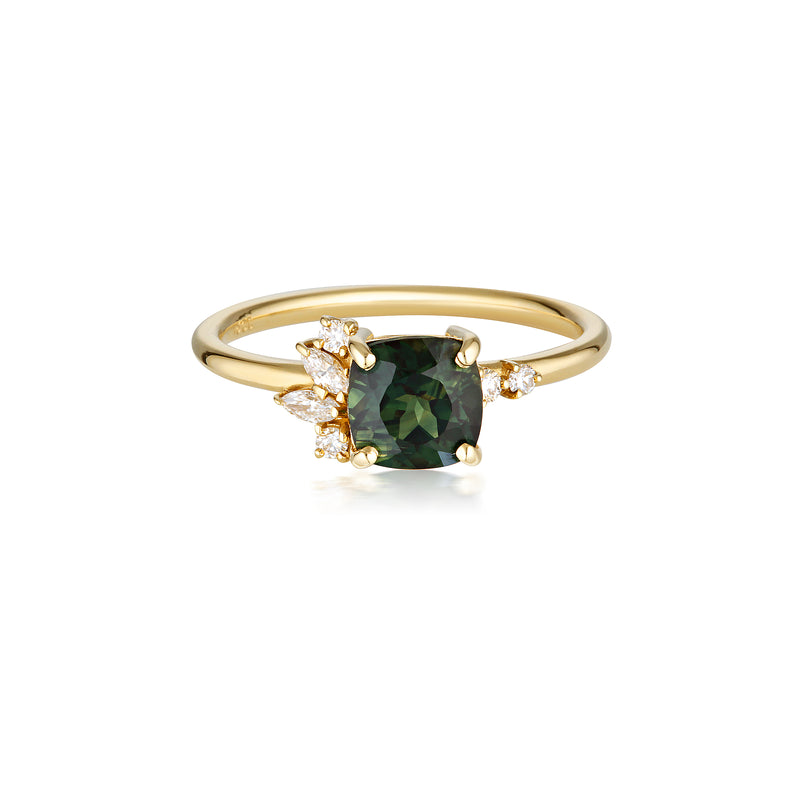 NIGHT FOREST sapphire ring